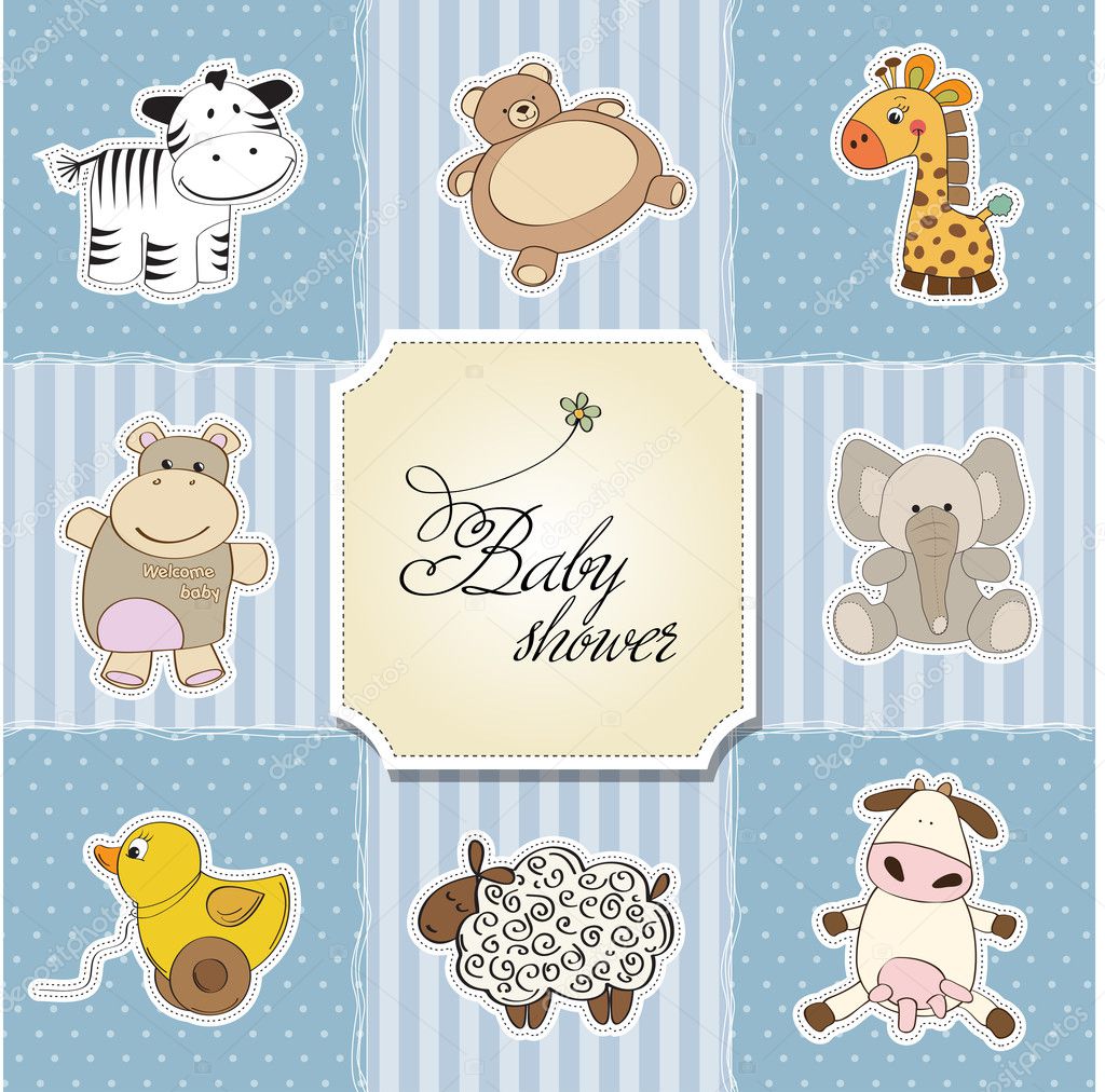 Baby shower card template Stock Photo by ©ClaudiaBalasoiu 9551111