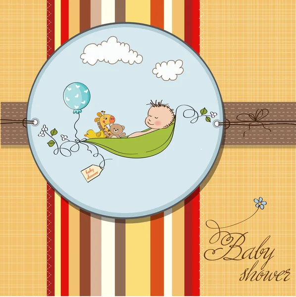 Baby boy annoncement karta — Stock fotografie