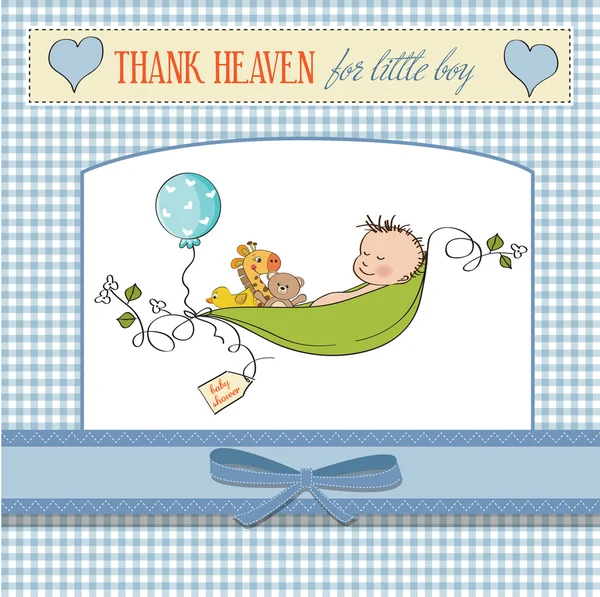Baby boy annoncement card — Stock Photo, Image