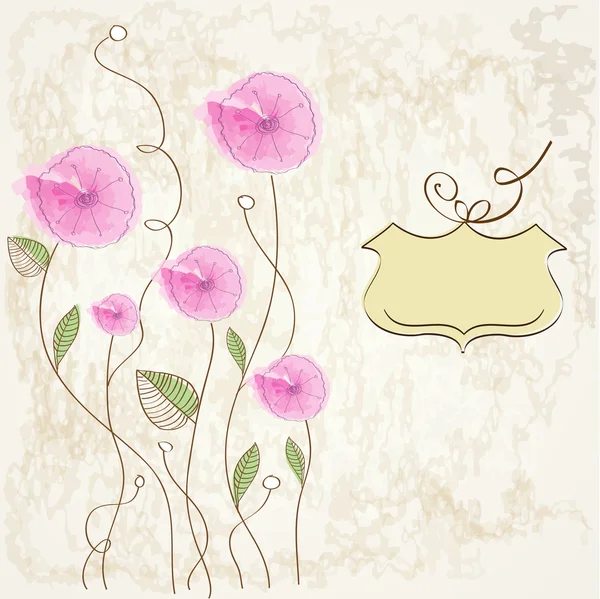 Romantyczny tło z różowe kwiaty — Zdjęcie stockowe