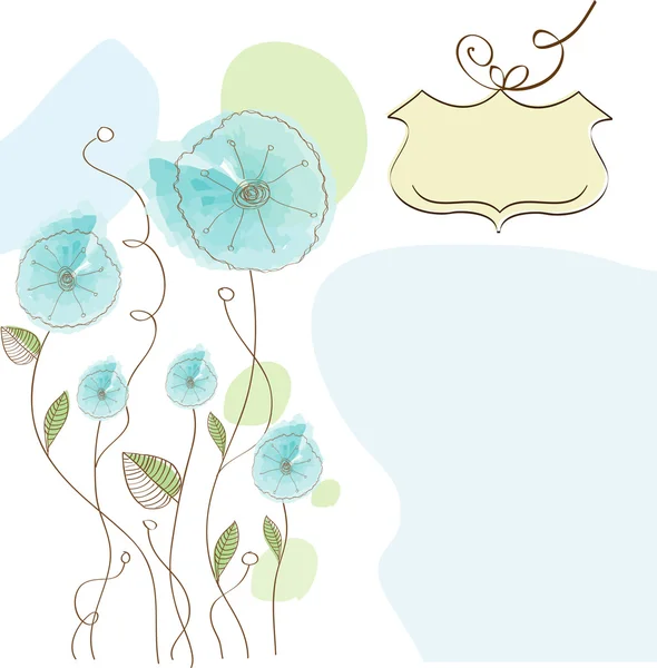 Romantic background withblue flowers — Stock Photo, Image