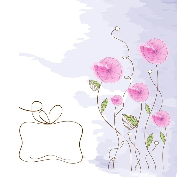 Fundo romântico com flores rosa — Fotografia de Stock