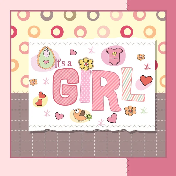 stock image Baby girl shower card