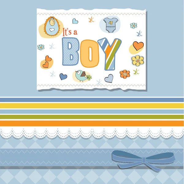 Baby-Duschkarte für Jungen — Stockfoto