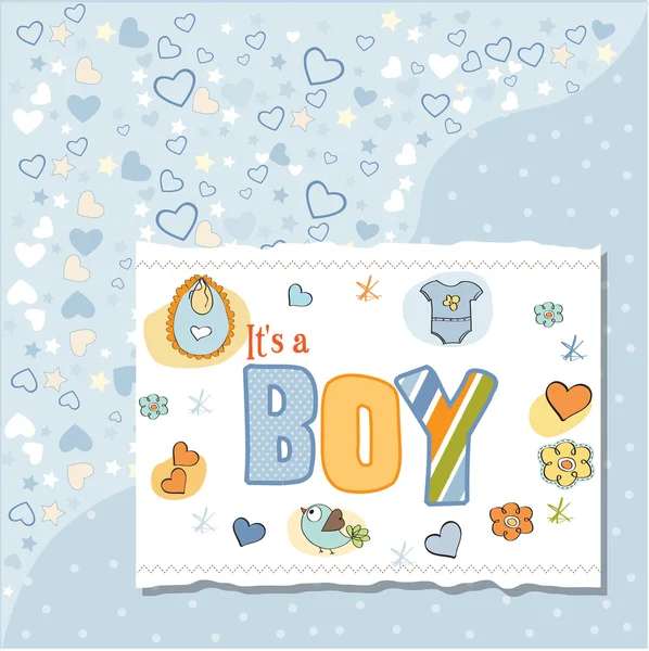 Μωρό αγόρι κάρτα ντους — Φωτογραφία Αρχείου