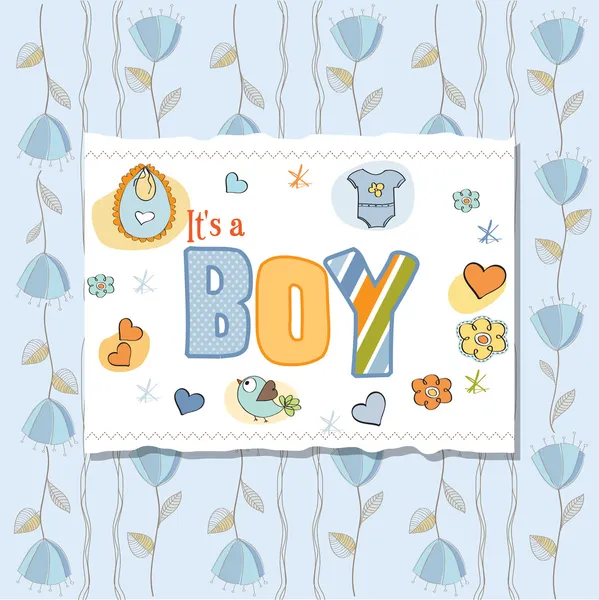 Baby-Duschkarte für Jungen — Stockfoto