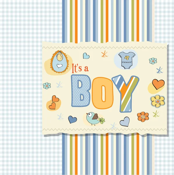 Дитяча картка для душу хлопчика — стокове фото