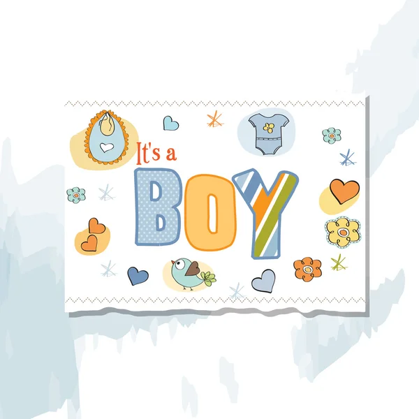 Carte de douche bébé garçon — Photo