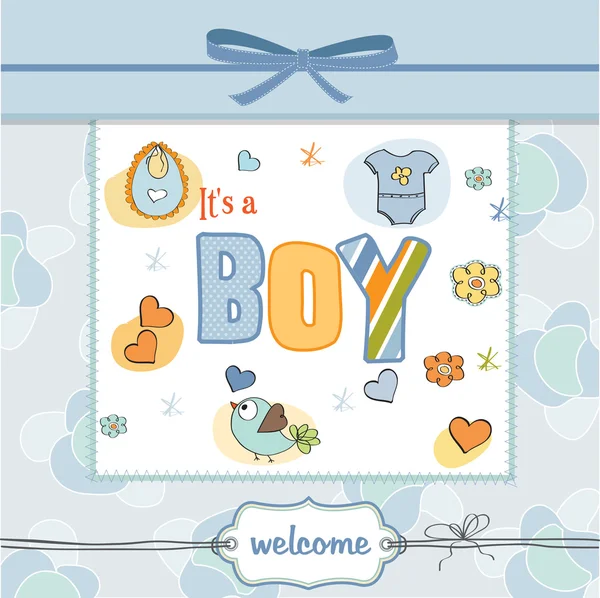 Baby boy shower card — Stock Photo, Image