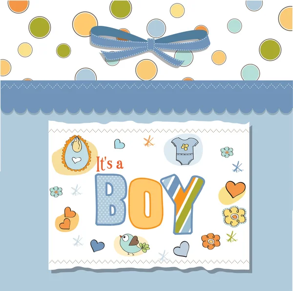 Carte de douche bébé garçon — Photo