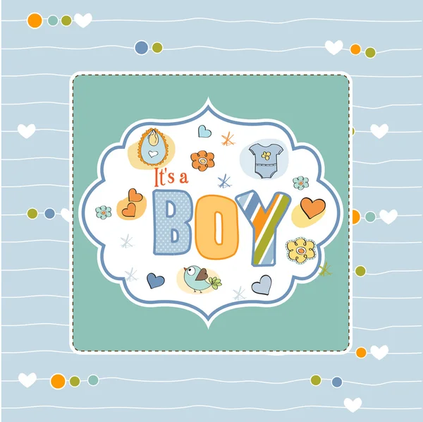 Μωρό αγόρι κάρτα ντους — Φωτογραφία Αρχείου