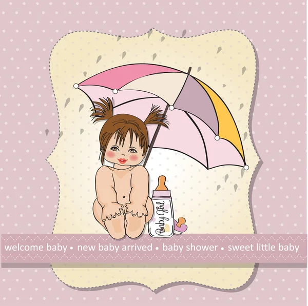 Nuova scheda doccia bambina — Foto Stock