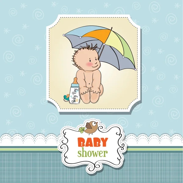 New baby boy shower card — Stock Photo, Image