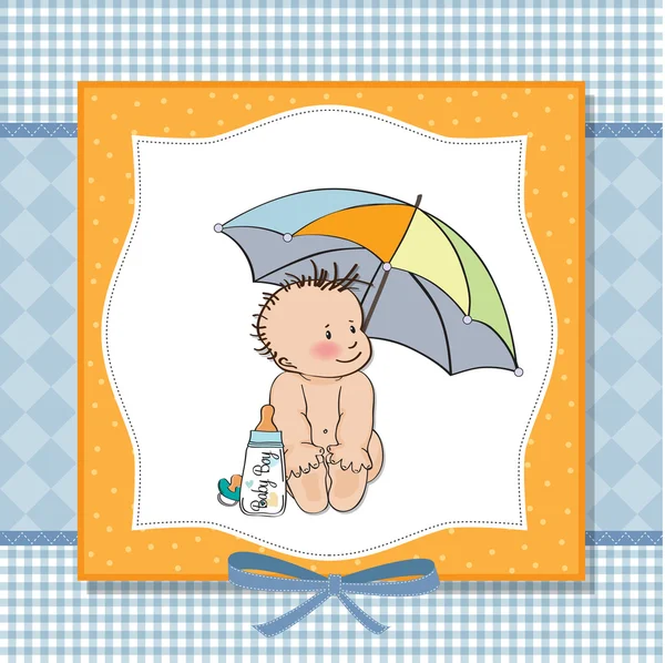 stock image New baby boy shower card