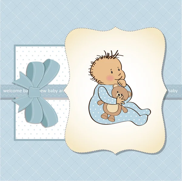 Novo cartão de anúncio do bebê — Fotografia de Stock