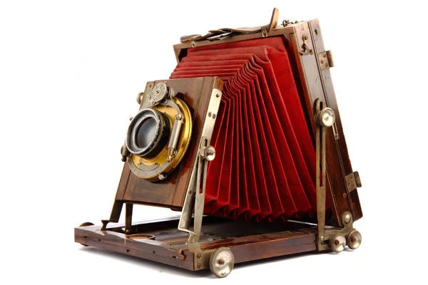 Старая деревянная фотокамера — стоковое фото