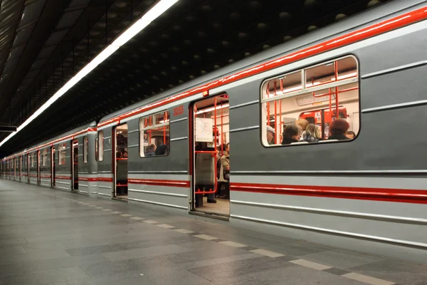 Metro pozadí z Prahy — Stock fotografie