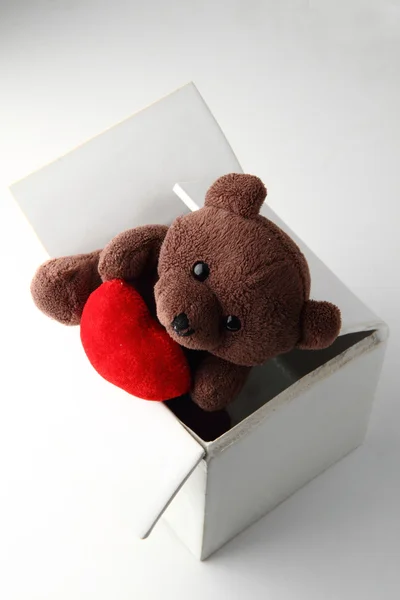 Медведь Валентин — стоковое фото