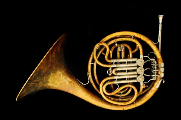 Old french horn — Stock Photo, Image