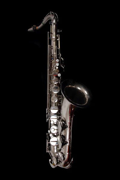 Silver saxopphone — Stock Photo, Image