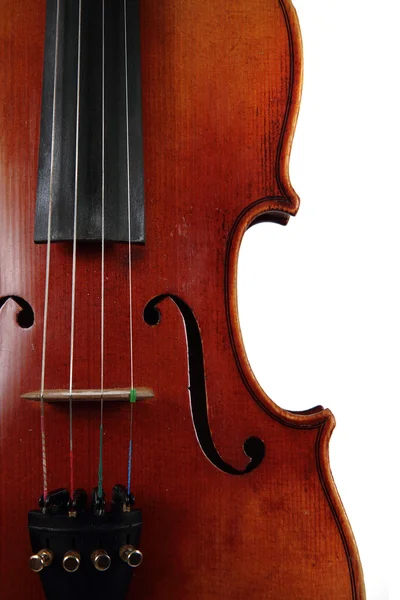 Stare drewniane skrzypce szczegół — Zdjęcie stockowe