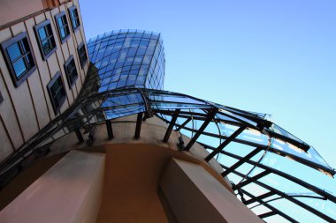 Dancing house in the Prague clipart