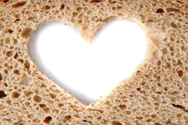 Mooi brood hart — Stockfoto