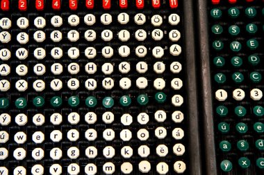 Very old computer keyaboard background clipart