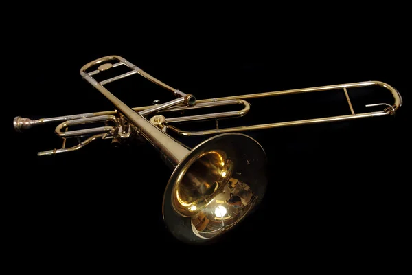 Régi arany-trombita — Stock Fotó