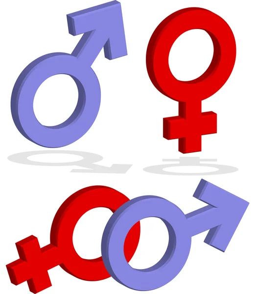 stock image Male and female signs 3d