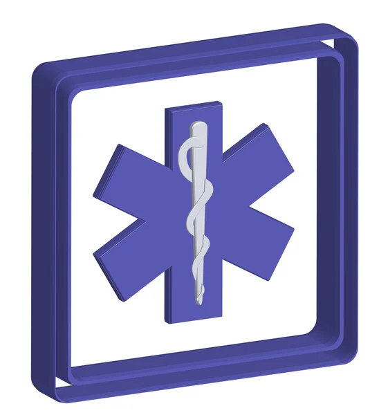 Ιατρική σύμβολο εικονίδιο 3d — Διανυσματικό Αρχείο
