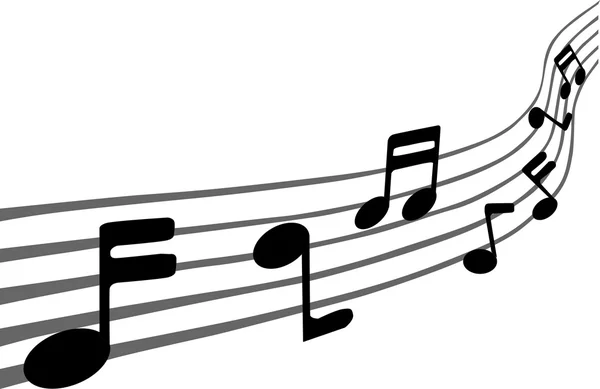 Musiknoter på stavar — Stock vektor
