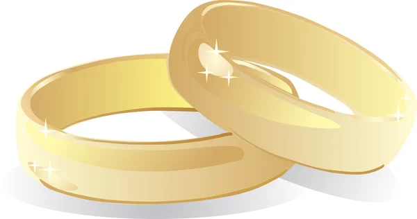 Vector anillos de boda dorados — Archivo Imágenes Vectoriales