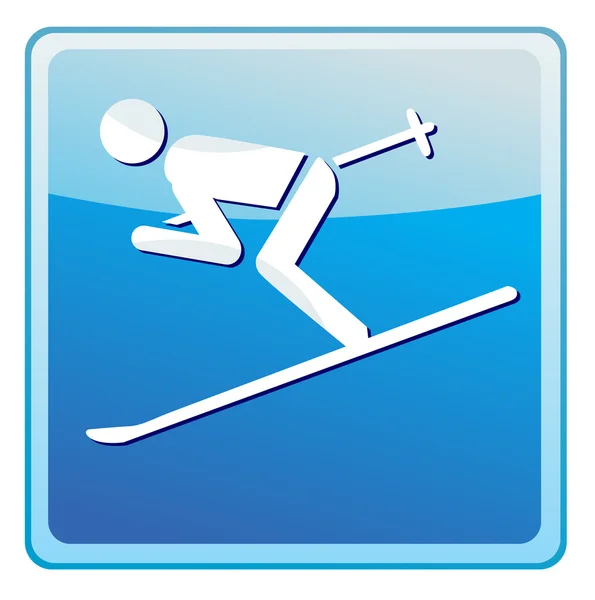 Ski-pictogram — Stockvector