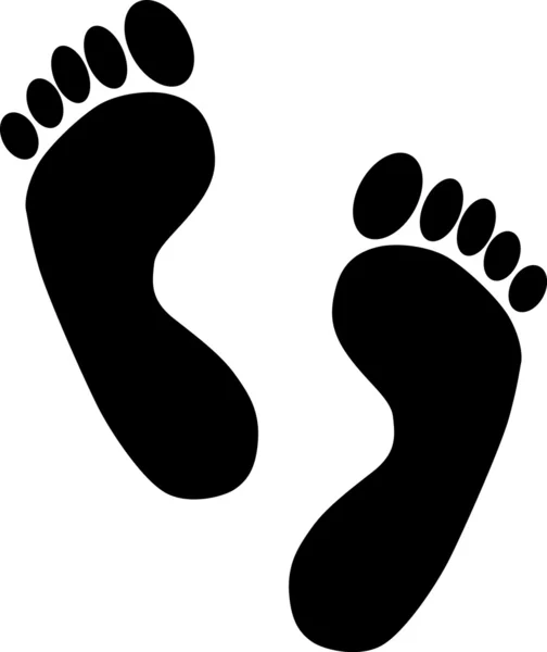 Empreintes de pieds — Image vectorielle