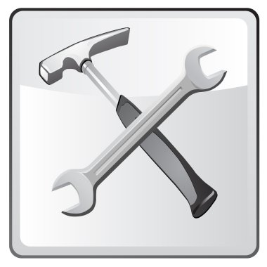 Wrench and Hammer Icon clipart