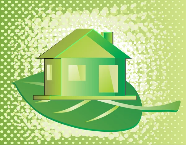 Vector green house eco — Stock Vector