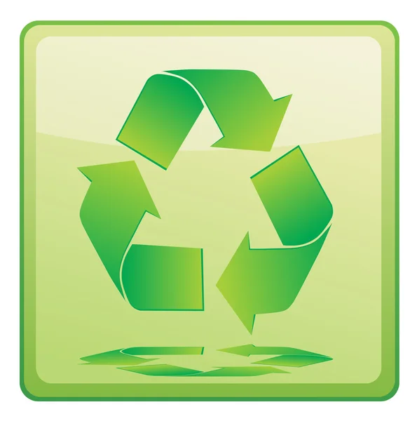 Ikona symbolu recyklingu — Wektor stockowy