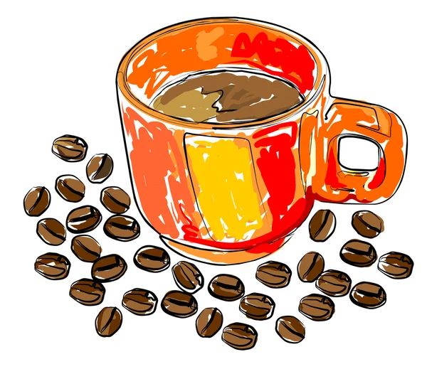 Tazza di caffè — Vettoriale Stock