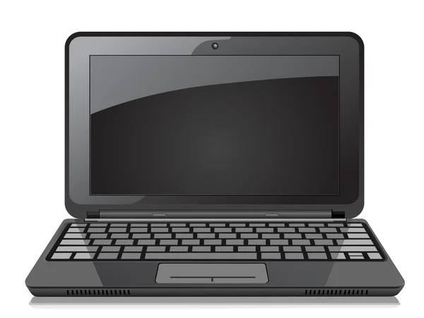 Laptop isolato su bianco — Vettoriale Stock