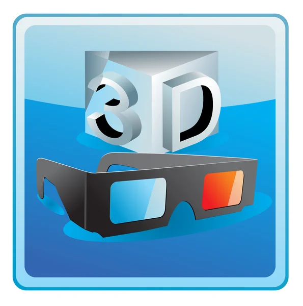 Óculos de cinema 3D —  Vetores de Stock