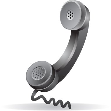 Black telephone clipart