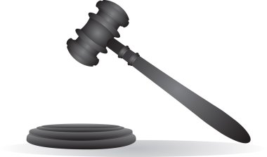 Gavel - Retro Clip Art clipart