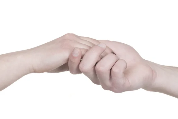 Man and woman holding their hands — Stock Photo, Image