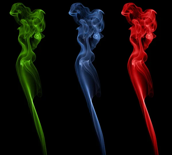 Fumaça abstrata em cores diferentes — Fotografia de Stock