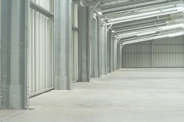 Half of a huge empty warehouse — Stock Photo, Image