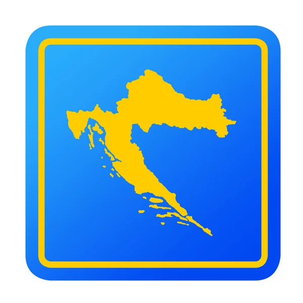 Kroatië Europese knop — Stockfoto