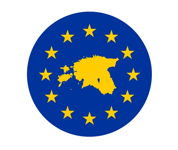 Estonia flaga Europejska — Zdjęcie stockowe