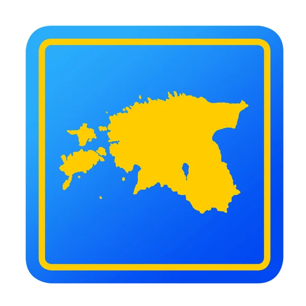 Estónia botão europeu — Fotografia de Stock