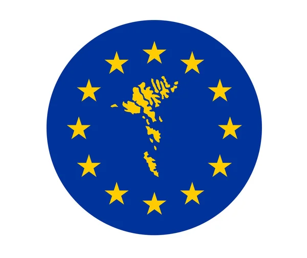 Färöarna europeiska flaggan — Stockfoto
